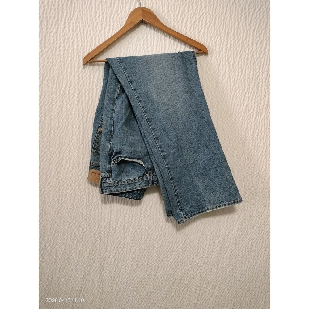 Carbon Medium Wash Jeans Blue 5 Pockets Classic Straight Leg Size Men's 36x32